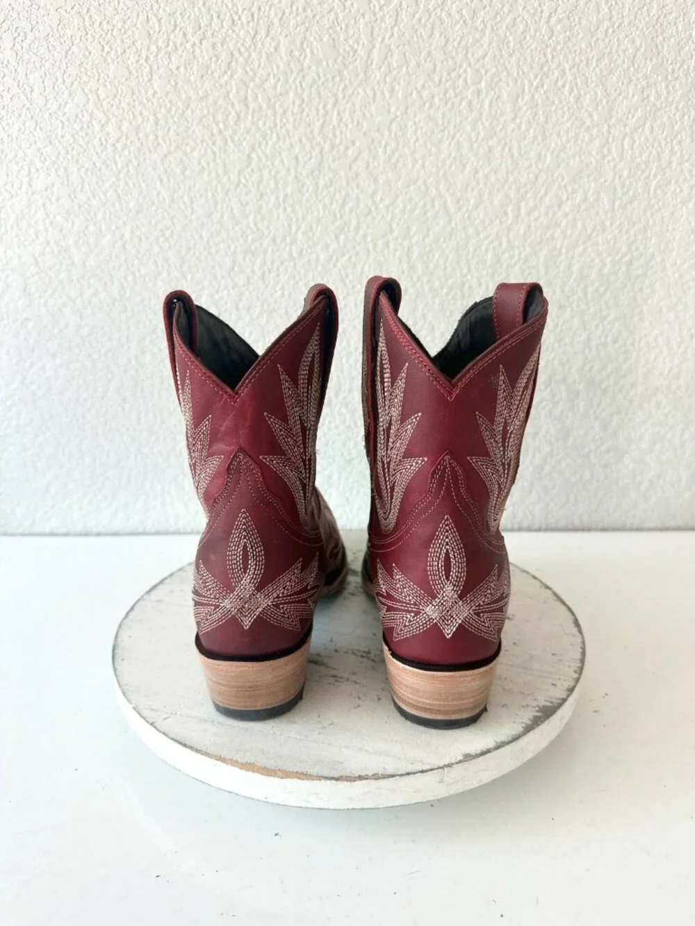 Lane Boots LEXINGTON Womens Red Cowboy Bootie Western Cowgirl Short Snip Toe 9